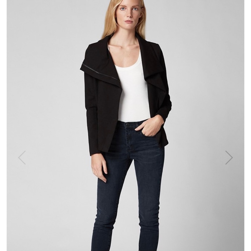 Blank NYC Caviar Ponte Drape Front Jacket